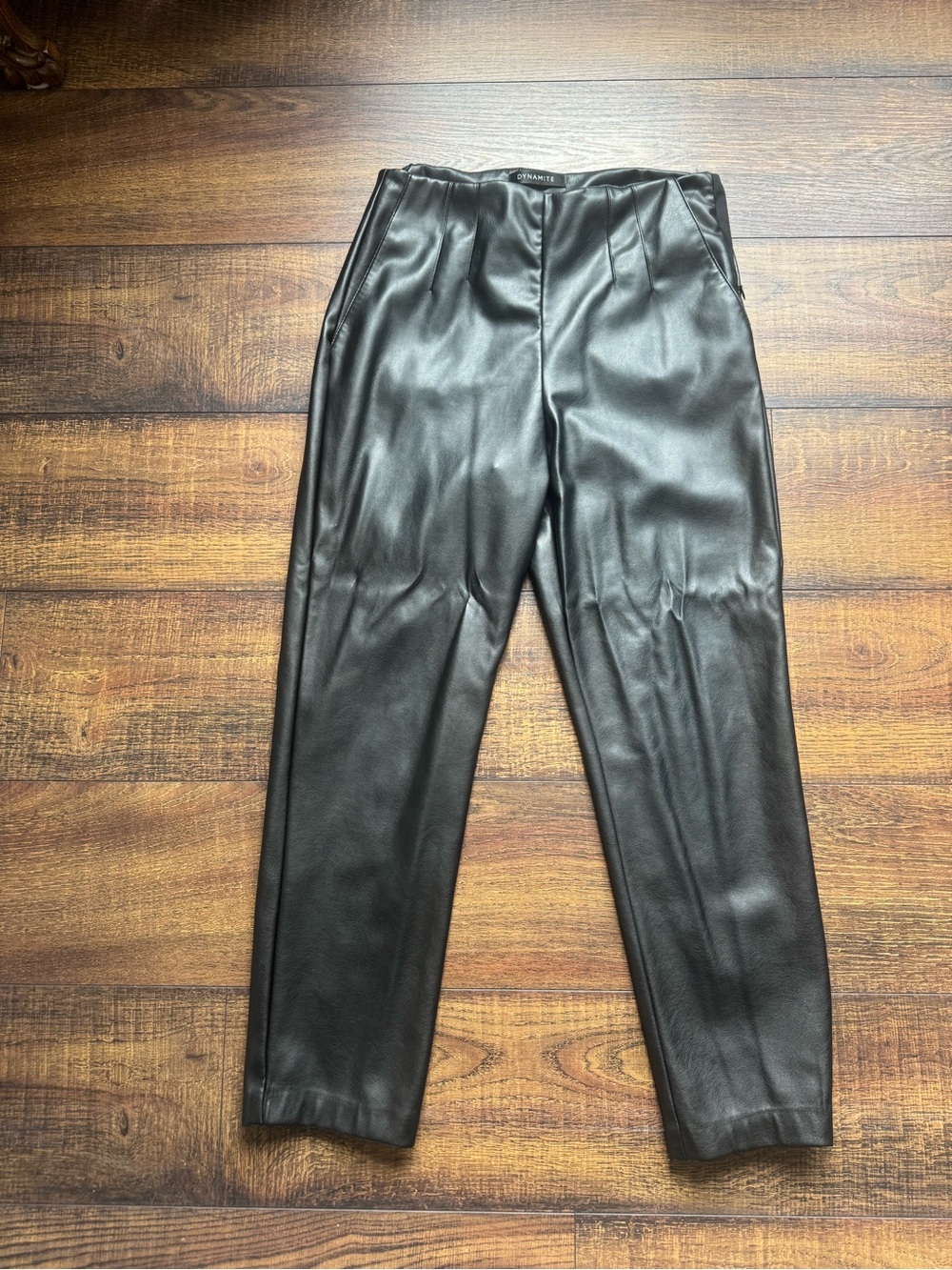 Black Faux Leather Pants